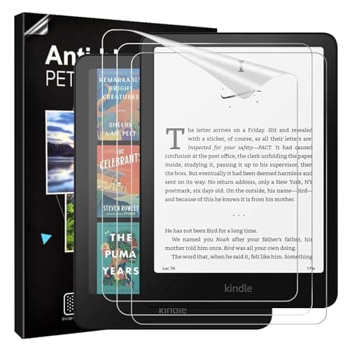 TiMOVO 3 Pack Screen Protector for All-new Amazon Kindle Paperwhite 7 Inch (12th Generation, 2024) and Kindle Colorsoft Signature Edition, Anti-Glare Scratch Resistant PET Screen Film Protector