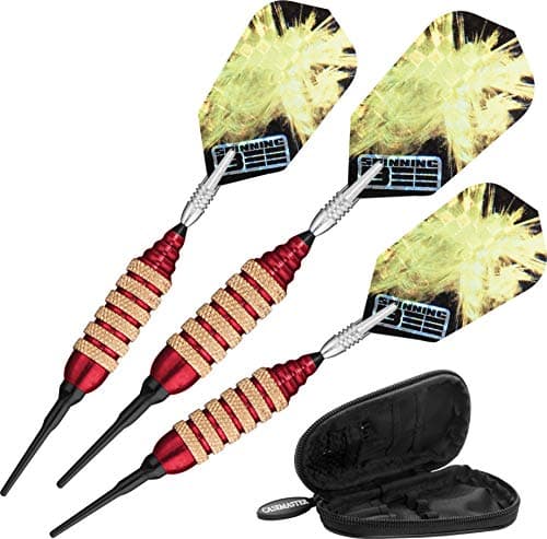 Viper Spinning Bee Soft Tip Dart Set with Casemaster Case, Red, 16 Grams