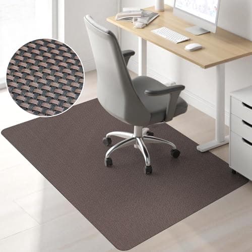 Sycoodeal Chair Mat, 40" x 48" Office Chair Mat for Hardwood and Tile Floor, Heavy Duty Floor Protector for Rolling Chairs, Non-Slip,Computer Mat for Home Office(Coffee)