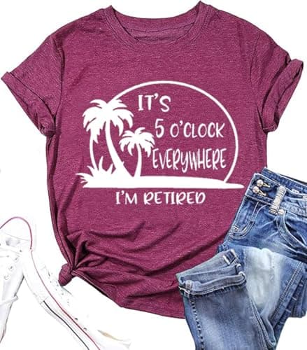 2026 Retirement Shirts Gift for Women Retired Gifts for Wife, Mom, Coworker, Boss Ideas Tops Tees (US, Alpha, Large, Regular, Regular, Purple TX003)