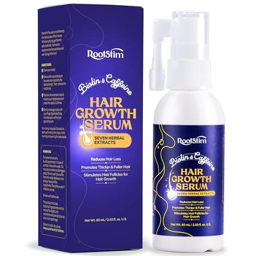Hair Growth Serum, Rice Water & Biotin & Caffeine, Hair Growth Spray for Men & Women, Hair Oils for Hair Growth - Hair Thinning, Longer, Fuller Hair, Enriched with Seven Herbal Extracts