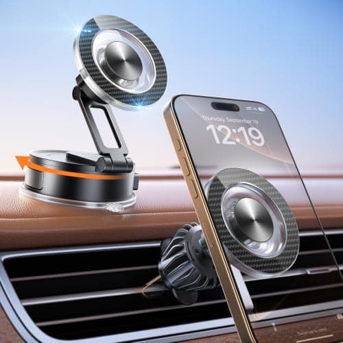 SUPERONE Magnetic Car Phone Holder for MagSafe,360° Vacuum Mount for iPhone