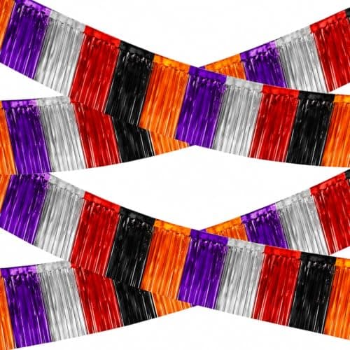 OHOME Halloween Party Decorations - 2 Pack Trick or Treat Streamer Backdrop Banner for Home Wall Door Office - Halloween Decorations Indoor Outdoor Birthday Party Favors Supplies,10 FT