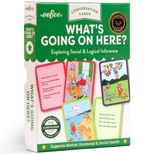 eeBoo What's Going on Here Conversation Flashcards, 50 Cards, Ages 3+