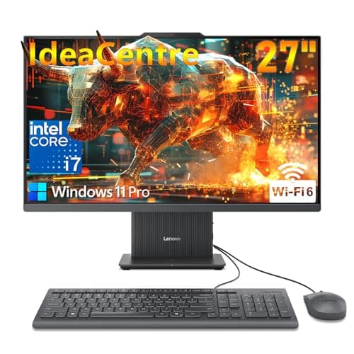 Lenovo IdeaCentre AIO 27" FHD All-in-One Desktop Computer, Intel Core i7-13620H 10-Core up to 4.9GHz, 32GB DDR5 RAM, 1TB SSD, WiFi 6, Bluetooth 5.2, HDMI, Webcam, Windows 11 Pro, Luna Grey