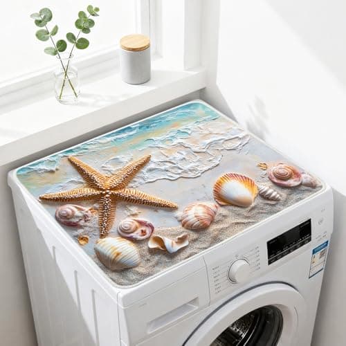 Nuxovilar Stars Shells Dryer Cover Top 23.6x19.6in Protective Mat