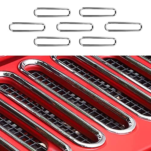 RT-TCZ Hood Vents Cover Trim Decorative Exterior Accessories for Jeep Wrangler JK JKU 2 Door 4 Door 2007-2017,Chrome