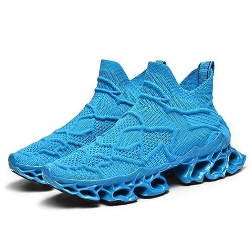 Poramea Men Slip on Blade Sneakers Trail Running Walking Tennis Sport Shoes