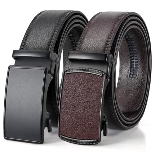 BELTROAD Ratchet Belts for Men 2-Pack Men's Ratchet Adjustable Slide Belt