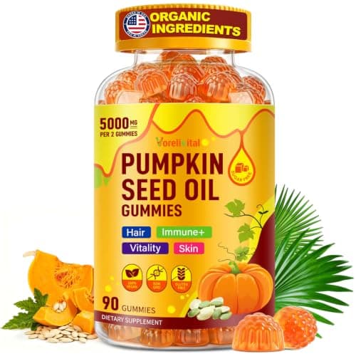 Vorelivital Pumpkin Seed Oil for Hair Growth Gummies with Saw Palmetto