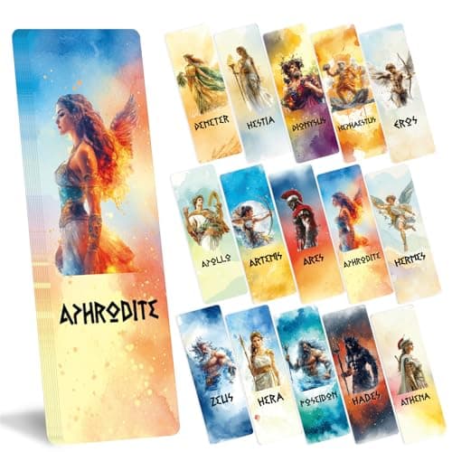 Greek Mythology Bookmark for Kids - 120 Pcs Vintage Olympian Gods Bulk Bookmarks Gift for Women, Retro Cottagecore Creative Reading Accessories Gifts for Teachers Students Book Lovers