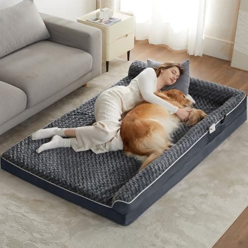 BFPETHOME Orthopedic Dog Beds for Large Dogs-Waterproof Sofa Dog Bed with Removable Washable Cover, Large Pet Bed with Waterproof Lining and Nonskid Bottom,Pet Bed for Dogs