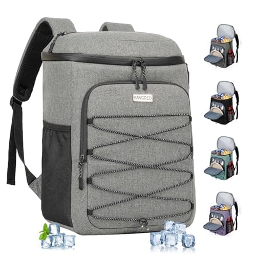 BAVGRED Insulated Cooler Backpack - 30 Can Leak Proof Lunch Bag for Men Women, Waterproof Soft Cooler Bag for Beach Camping Picnic Hiking Fishing Travel Work