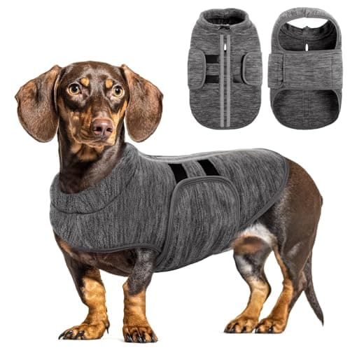 Queenmore Cat Sweater,Soft Fleece Dog Vest Warm Dog Jacket with Leash Hole