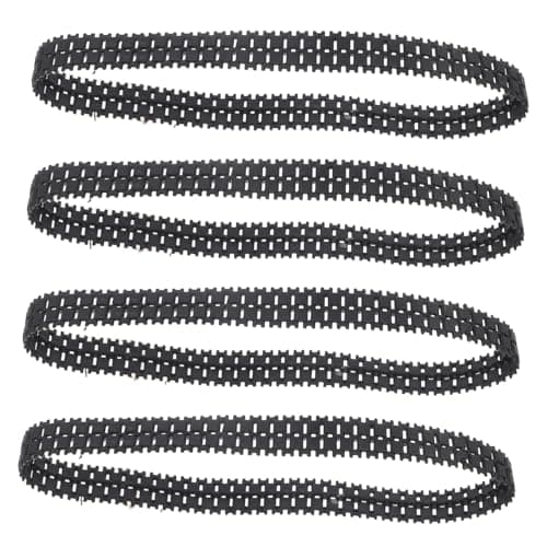 TOYANDONA 4Pcs Rubber Tank Tracks Replacement for Remote-Controlled Tank Toys DIY Robot Track Parts Durable Traction on Various Terrains 5.90In Length