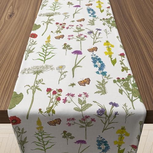 OHOME Spring Decorations for Home - Spring Table Runner - Spring Decor for Indoor Outdoor | Summer Table Decor Party Favors Supplies Banner