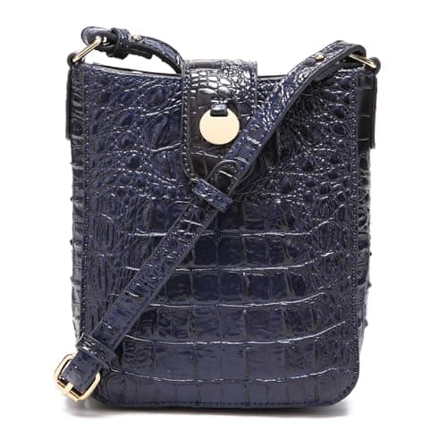 Makcr Joacbv Crocodile Embossed Small Crossbody Bag Fashionable Magnetic Buckle Decoration Shoulder Women's Luxury Wallet