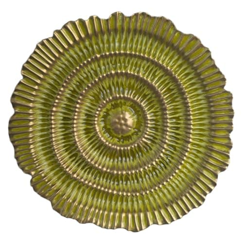 Metal Wall Sculpture, 10'' Round Textured Radiant Sunburst Wall Decor