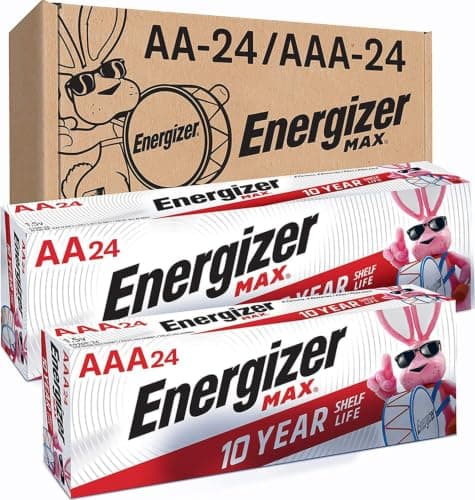 Energizer AA and AAA Batteries, 48 Count, Combo Pack Contains 24 Max Double A and 24 Max Triple A Batteries
