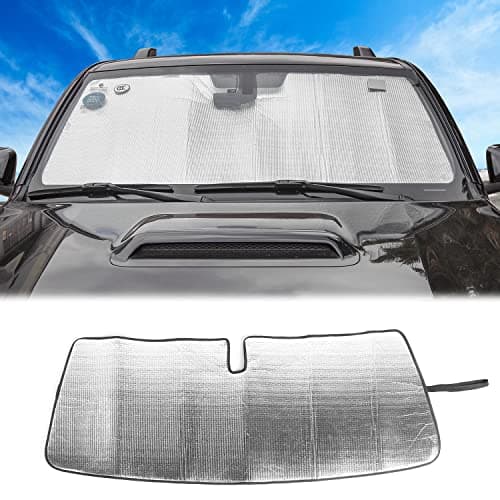 JWWY for 4Runner Windshield Sunshade Window Sun Shade Sun Visor Shade Panel Fit for2017-2025+Toyota 4runner Accessories Foldable Sun Shield Upgrade Reflective Polyester Cover Block Heat UV Rays Silver