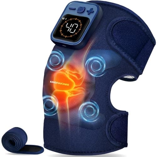 KingPavonini Cordless Knee Massager, Blue 1.0