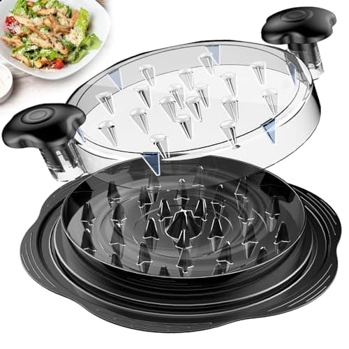 Chicken Shredder Tool Twist Large Meat Shredder with Brush&Fork, Black