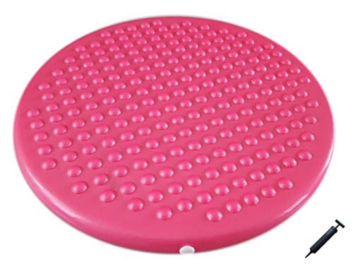 AppleRound Jr. Inflatable Sensory Wiggle Seat for Kids – 12 Inch (31 cm) School Cushion with Pump – Improves Focus, ADHD & Classroom Sitting – Active Desk Chair Alternative (Pink)