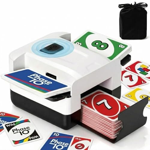 linkbolt Automatic Card Shuffler Machine 1-2 Deck, Black