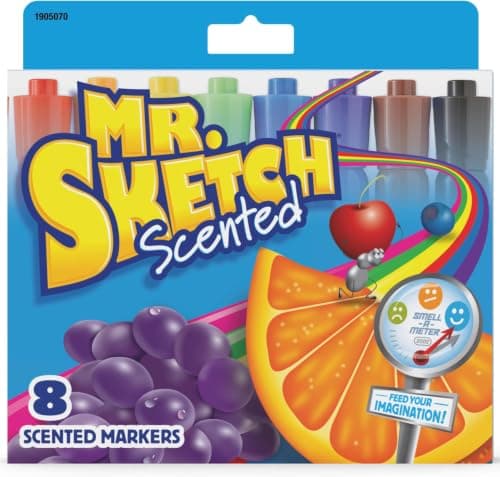 Mr. Sketch Scented Markers, Chisel Tip, Assorted Colors, Fun for Kids, Coloring, Spark Creativity, Arts & Crafts, 8 Count (Pack of 8)