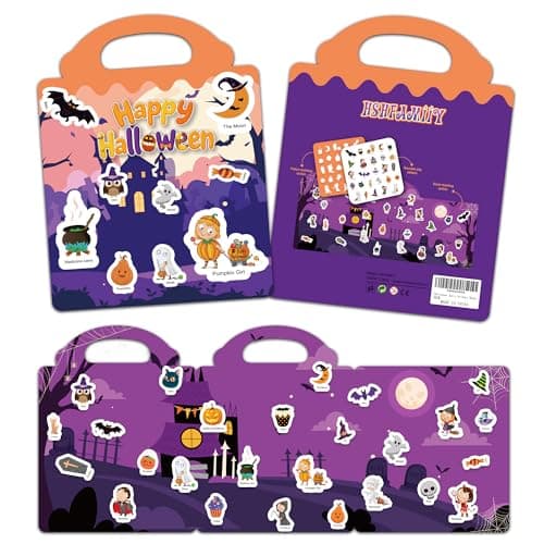 Halloween Party Favors, Halloween Sticker Book for Kids,Waterproof Stickers