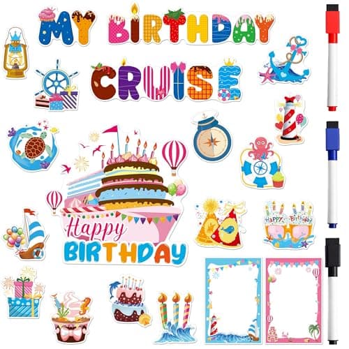 20 Pcs Birthday Cruise Door Magnets