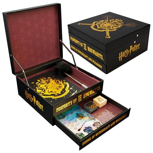 Harry Potter Gifts Scrapbook Kit for Kids DIY Journal Kit Creative Fun Art Supplies Stationery Arts and Crafts Set Stickers Stamps Notebook