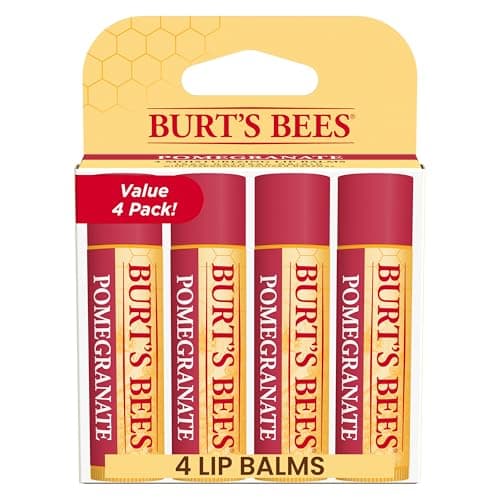 Burt's Bees Lip Balm, Pomegranate, 0.15 oz., 4 Tubes