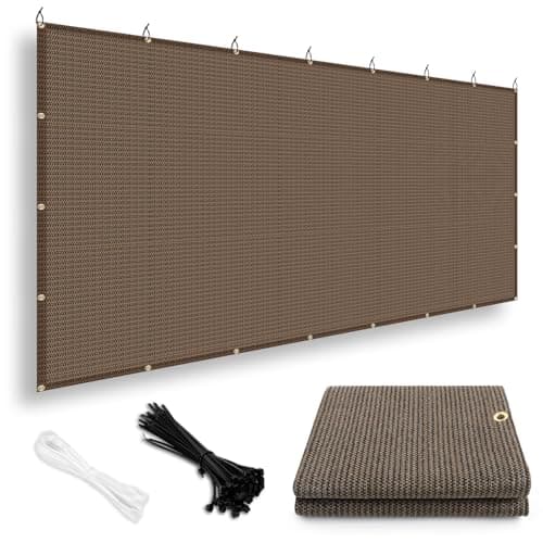 LOVE STORY 8x10 FT Sun Shade Cloth with Grommets for Patio, Brown