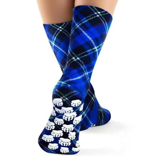 Polar Feet Non Slip Grip Fleece Socks for Women & Men for House & Hospital