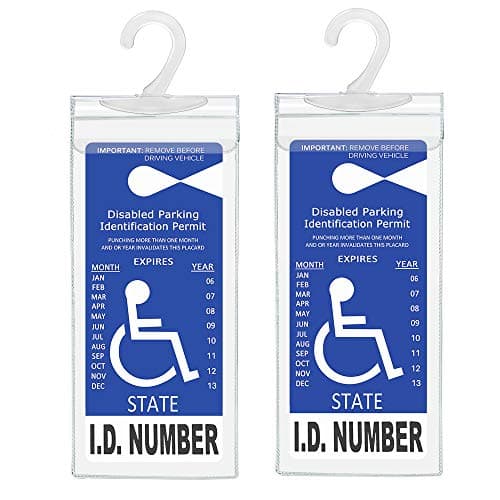 Handicap Parking Placard Holder, Ultra Transparent Disabled Permit Protective Cover with Large Hanger by Tbuymax (Placard is NOT Include)