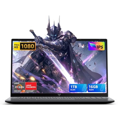 MALLRACE Gaming Laptop,AMD Ryzen 7 5825U (Beats i7-1265U,up to 4.5GHz), Radeon RX Vega 8 Graphics,15.6" FHD Display,16GB RAM 1TB NVMe SSD Laptop Computer with Numeric KB,Type_C (Full Function)