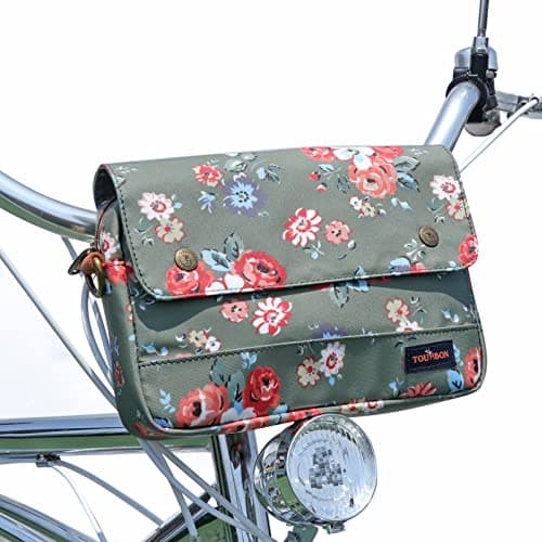 TOURBON Bike Bag Bicycle Handlebar Bag Cycling Saddebag with Shoulder Strap
