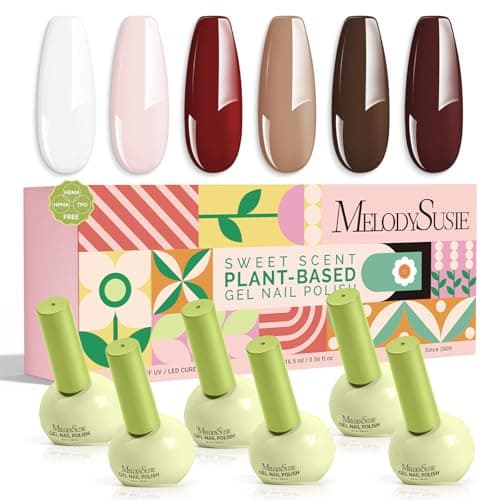 MelodySusie TPO & HEMA Free Plant-Based 6 Colors Gel Nail Polish Set