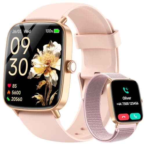 Smart Watch for Women for iPhone Android: 1.85" HD Screen Fitness Tracker