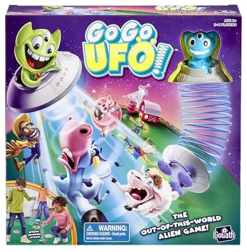 Goliath Go Go UFO Game | Alien Adventure Game with Non-Stop Slinky Action | 2-6 Players, Ages 6+