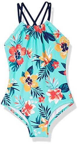 Kanu Surf Girls, Jasmine Beach Sport Halter One Piece Swimsuit, Brooke Sea Green, 12