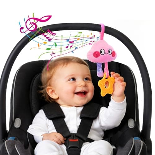 Zendstanding Musical Car Seat Toy for Babies 0-12 Months, Unicorn