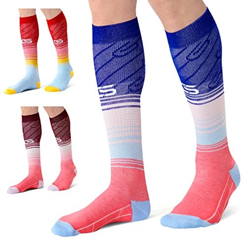 CS CELERSPORT Compression Socks for Men Women 20-30mmHg Running 3 Pairs