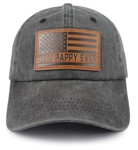 Dad Hat, Funny Fathers Day Birthday Gifts for Daddy Papa, Dad Hats for Men, Adjustable Embroidered Best Pappy Ever Baseball Cap Gift from Daughter Son Wife Black