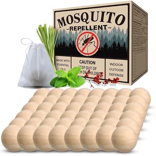 Mosquito Repellent 48 Balls – Mosquito Repellent Outdoor Patio & Indoor, Natural Mosquito Deterrent for Yard, Patio, Camping & Travel