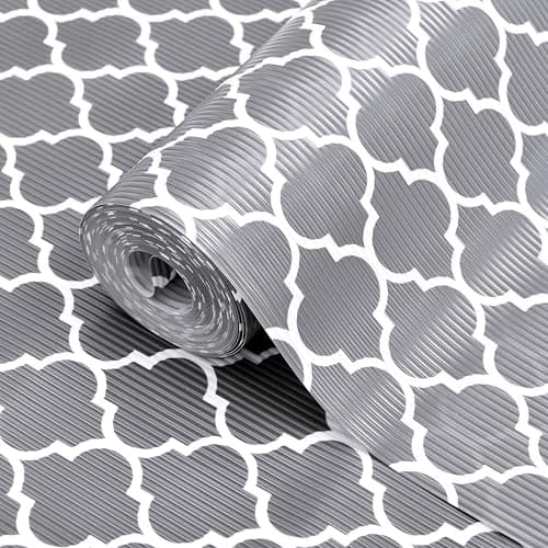 Shelf Drawer Liner for Kitchen Cabinet Non-Slip Refrigerator Liners Non-Adhesive Waterproof Oil-Proof Protect Kitchen Mat Easy to Clean EVA Material for Bathroom, Pantry, Grey 12 in x 20 FT