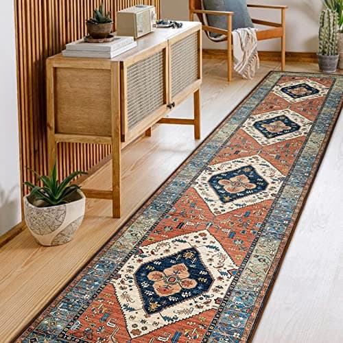 Beeiva Oriental Washable Rug Runner, 2x10 Vintage Carpet Runners for Hallways Rug for Kitchen Bedroom Bathroom Entryway, Boho Runner Rug for Hallways Bedroom Entryway Laundry Room