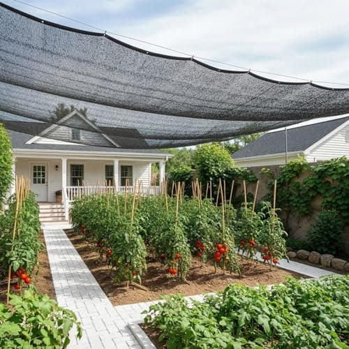 SUNNY GUARD 35-45% Sun Shade Cloth, 6.5 x 6.5 FT Black HDPE Mesh – Breathable Garden Shade Cover for Plants, Vegetables, Greenhouse, Patio, Chicken Coop & Dog Kennel