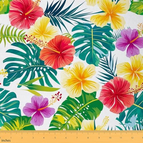 Feelyou Palm Leaf Fabric by The Yard Soft 1 Yard